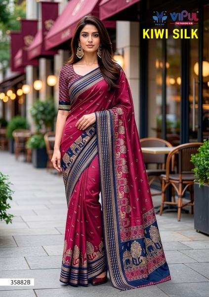 Vipul kiwi silk saree wholesale surat